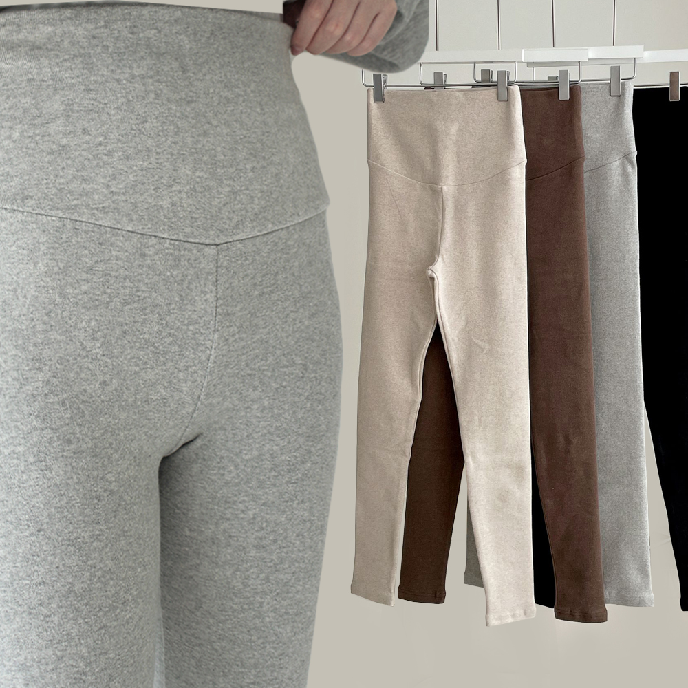 도톰 피치기모 겨울레깅스 하이웨스트 기모타이즈 쫄바지 편한 무발