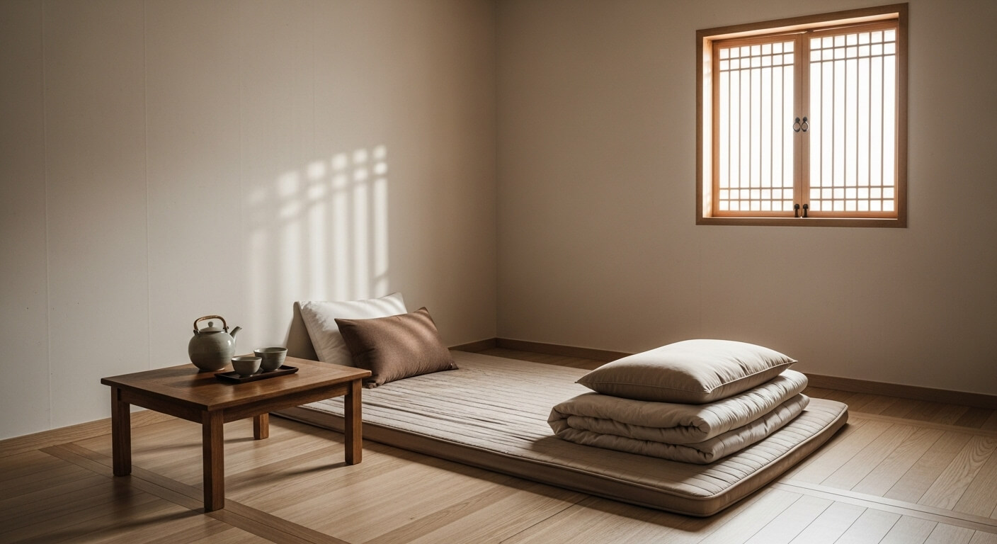 전통 한옥 게스트하우스 온돌방 내부