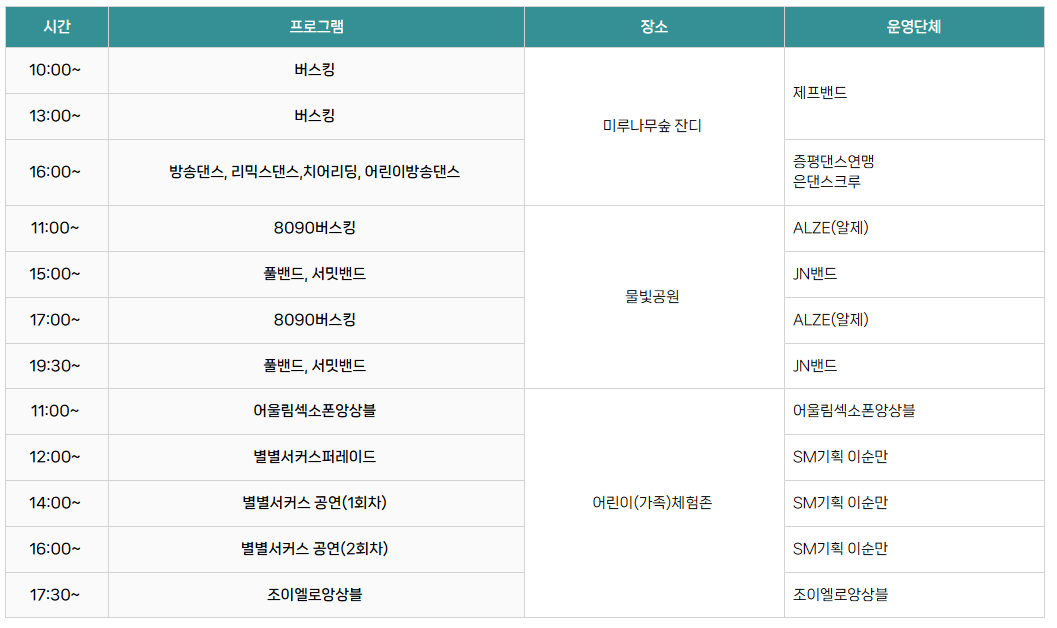 2024 증평 인삼골 축제 전국보강천버스킹