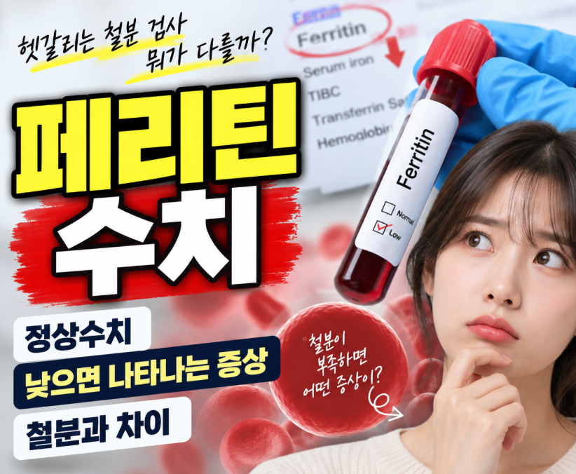 페리틴 수치｜정상수치&middot;낮으면 나타나는 증상&middot;철분과 차이