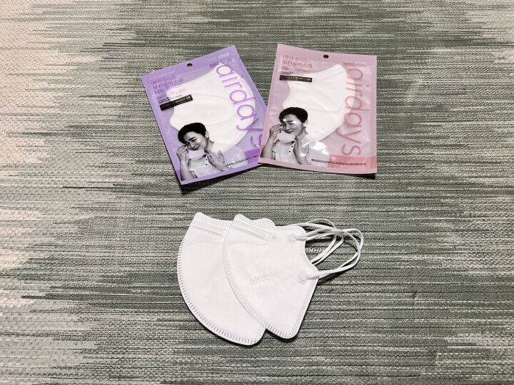 중형과 대형 마스크 비교