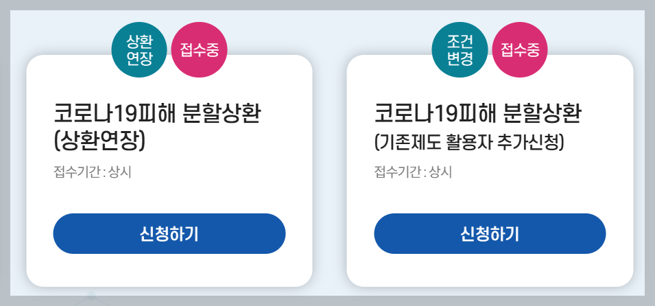 소상공인 코로나 19 피해 분할상환 특례지원