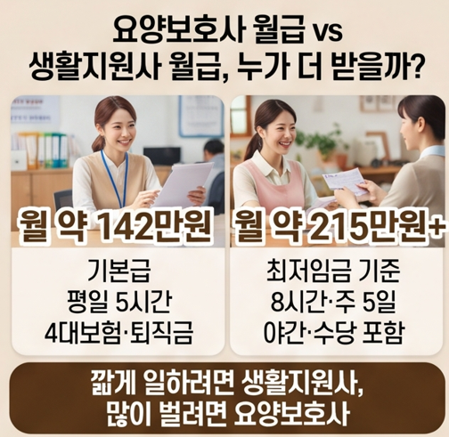 [생활지원사 vs 요양보호사] 나에게 맞는 직업은? 하는일&middot;자격증&middot;월급&middot;채용공고 비교 분석