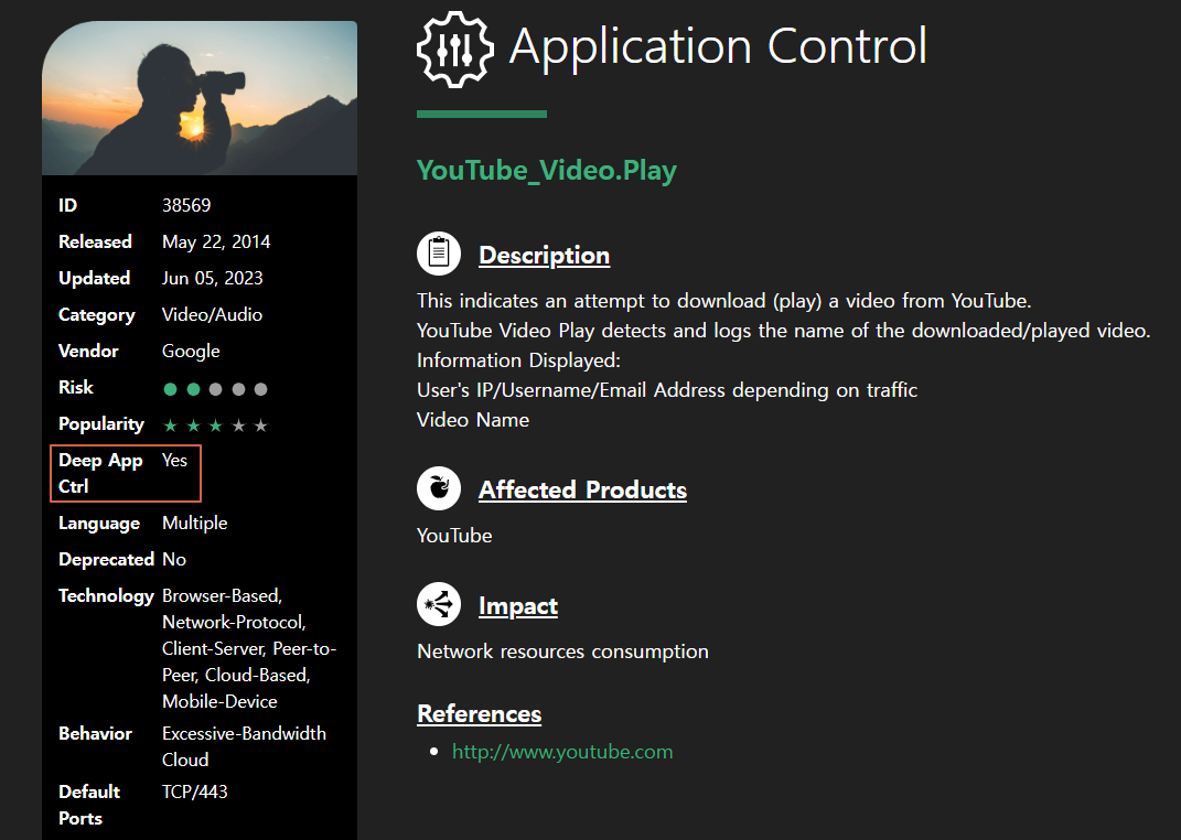 application control