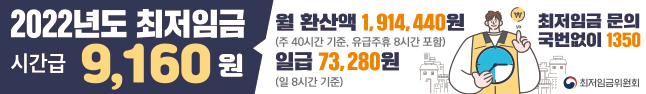 2022년 최저임금 고시
