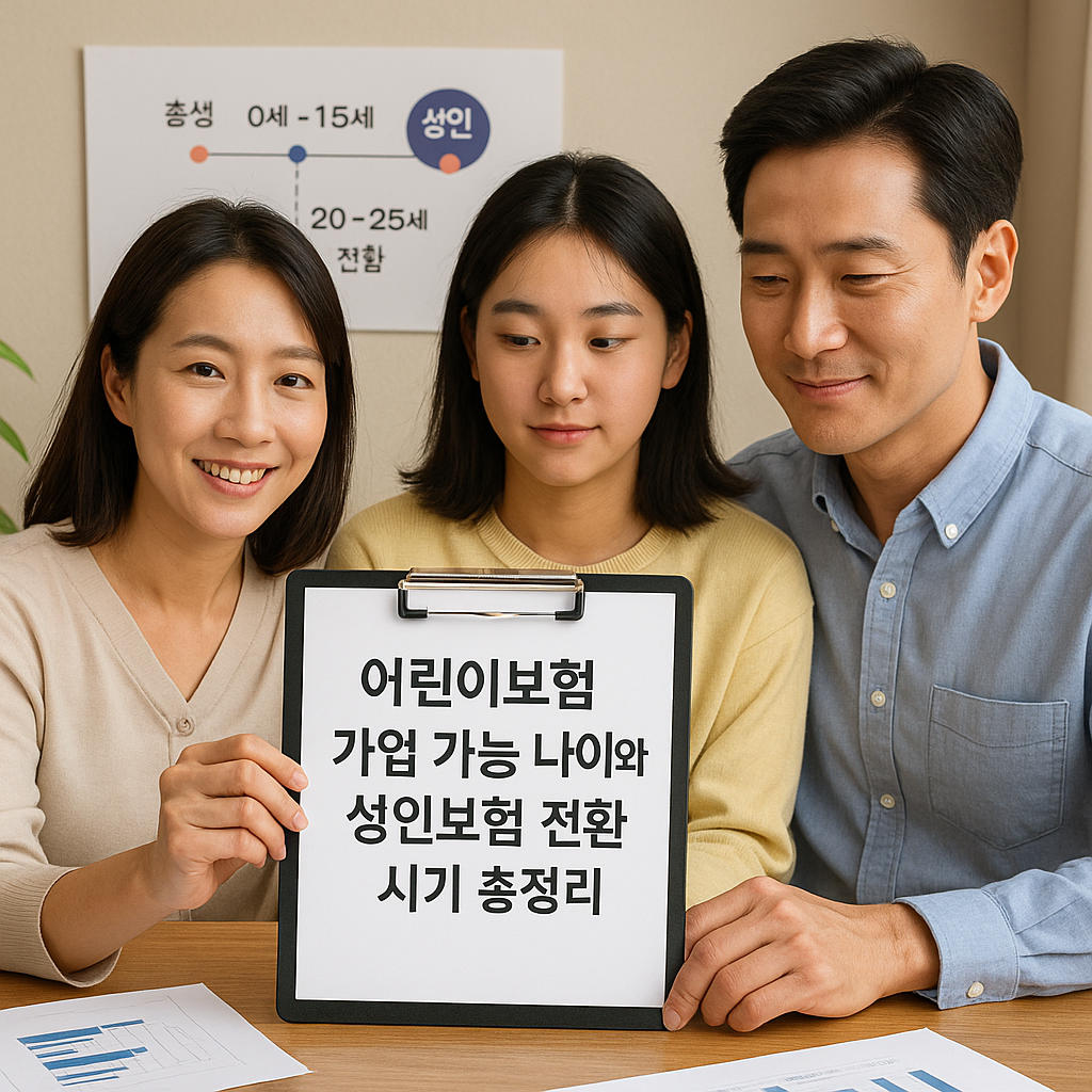 어린이보험 가입 가능 나이와 성인보험 전환 시기 총정리