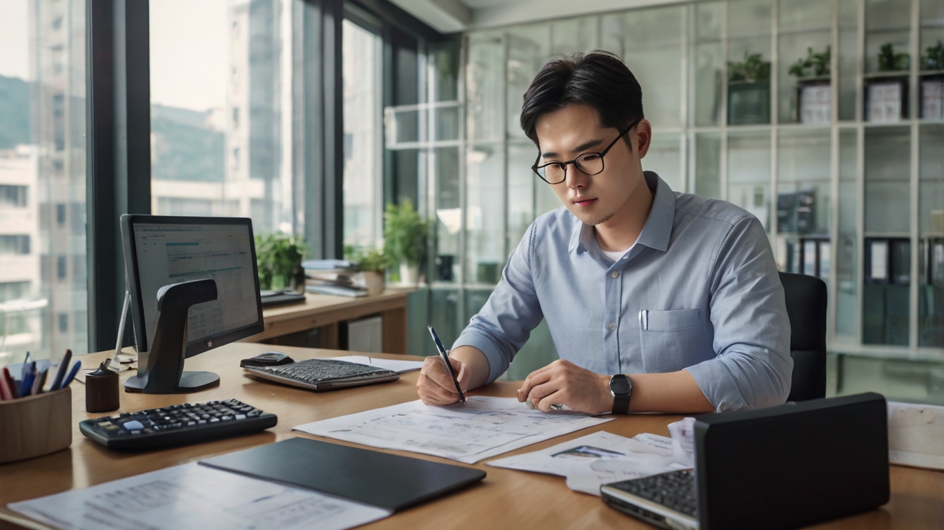 신용대출 상환 전략을 계획하며 이자 부담을 줄이는 방법을 고민하는 직장인의 모습