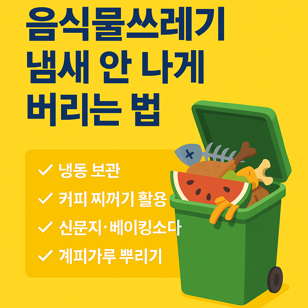 음식물쓰레기 냄새 안 나게 버리는 법, 여름철 필수 꿀팁