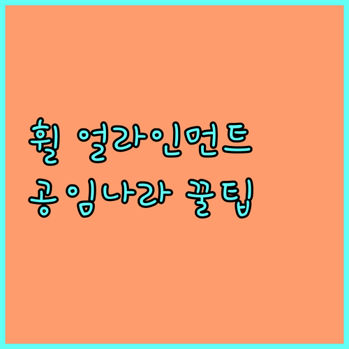 내 차 휠 얼라인먼트 공임나라 통해