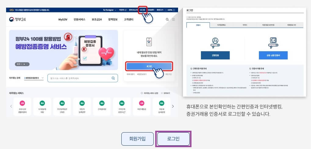 정부지원금 종류와 신청방법