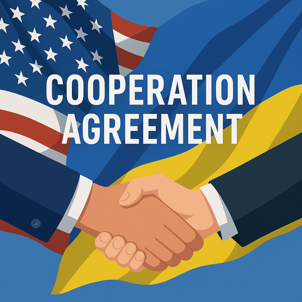 우크라이나 미국 전략 광물 협정 체결 사진