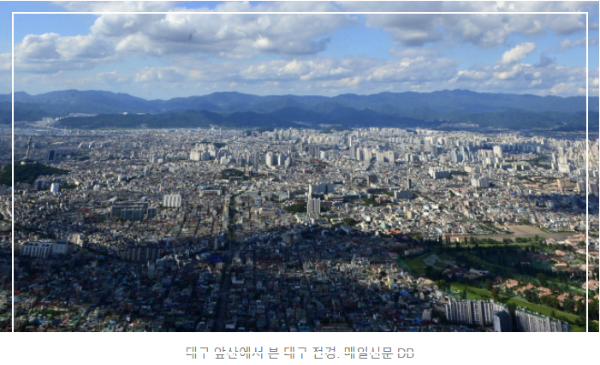 대구 앞산에서 본 대구 시내 전경