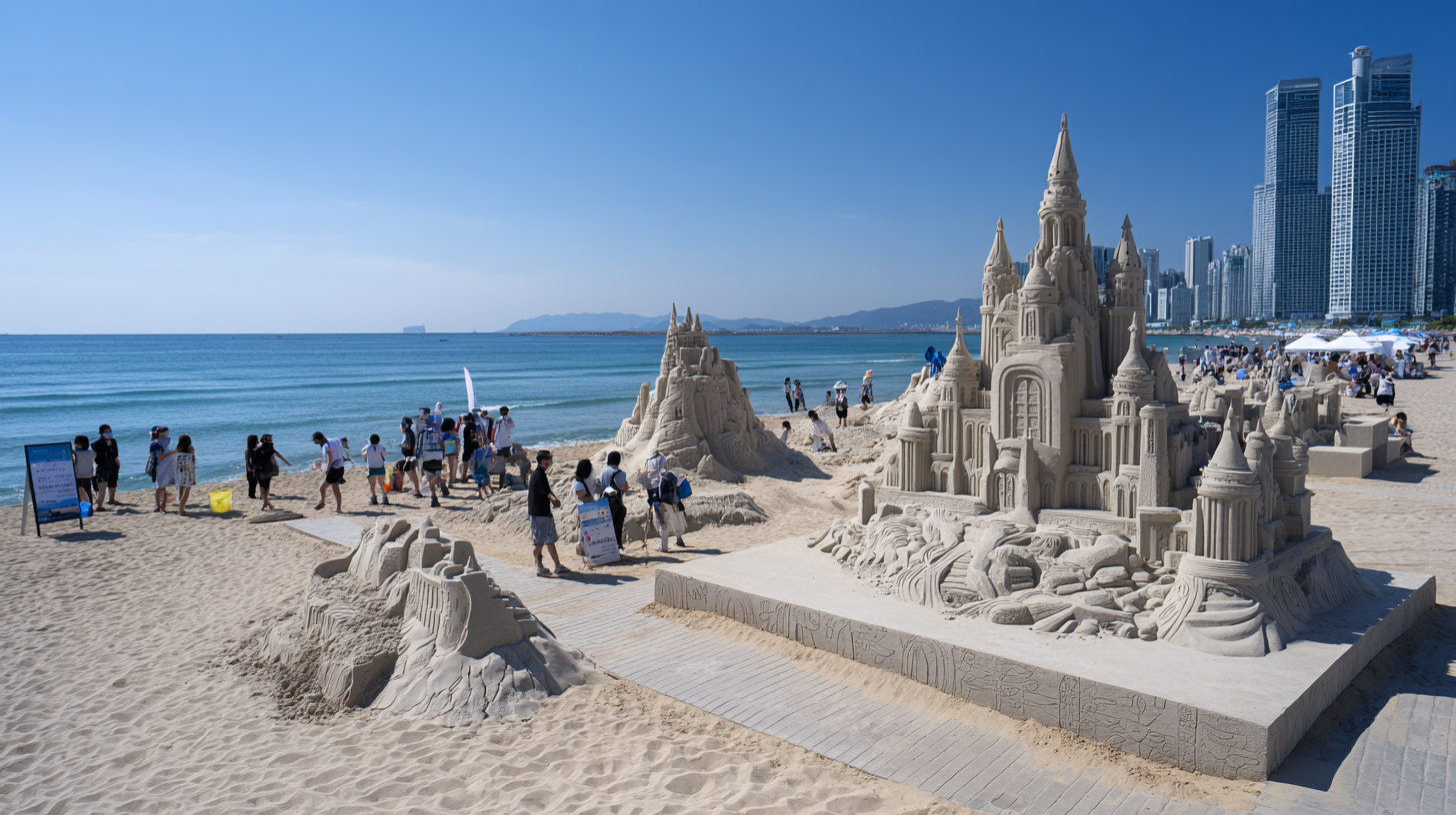 해운대 바다와 모래조각이 펼쳐진 축제 풍경 [haeundae-sand-festival-overview]