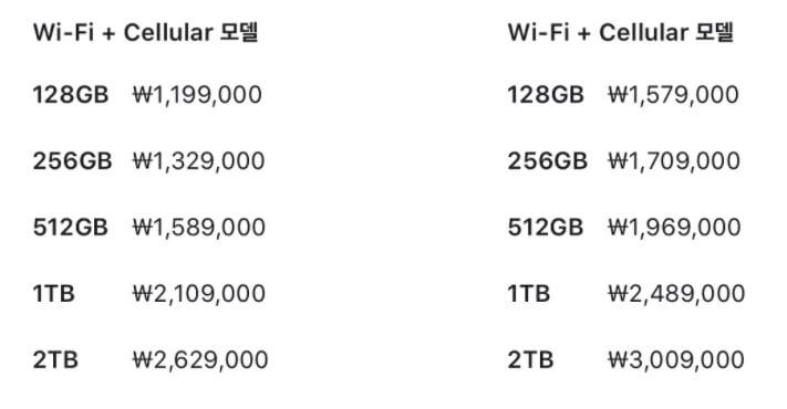 아이패드-5세대-Celluar-모델