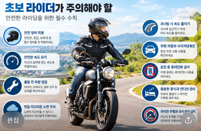 초보라이딩주의사항