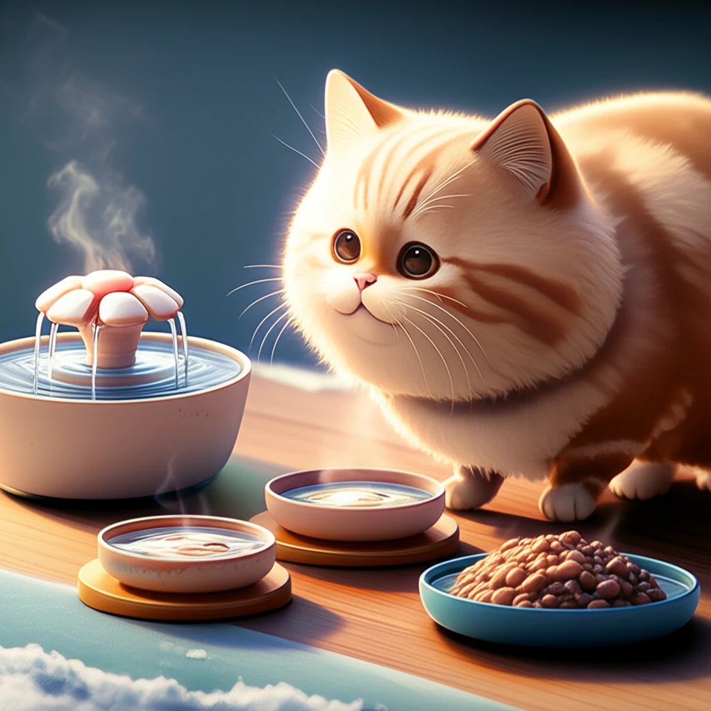 고양이 겨울 나기 급수기 동파 방지 ..