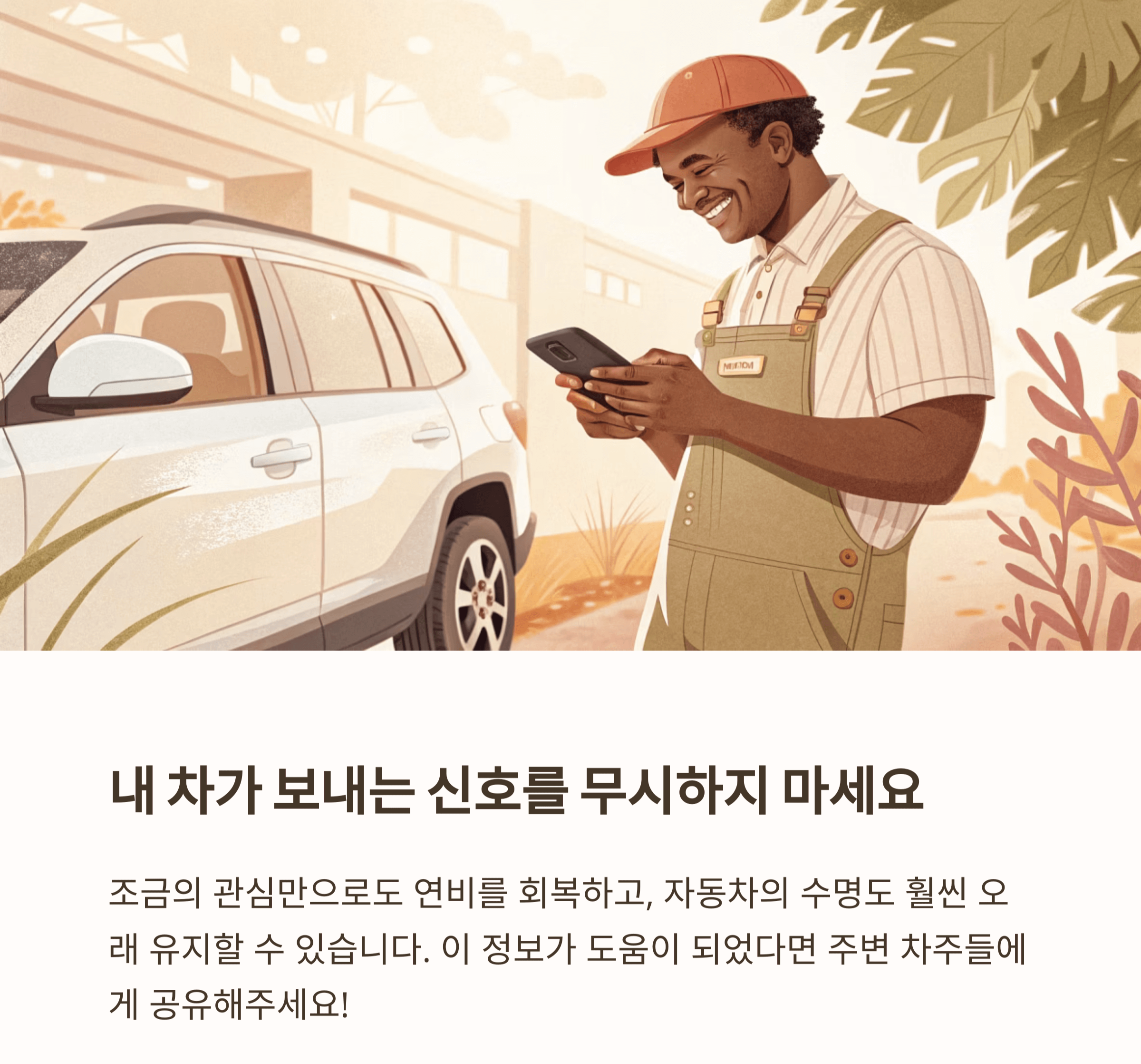 내 차가 보내는 신호를 무시하지 마세요
