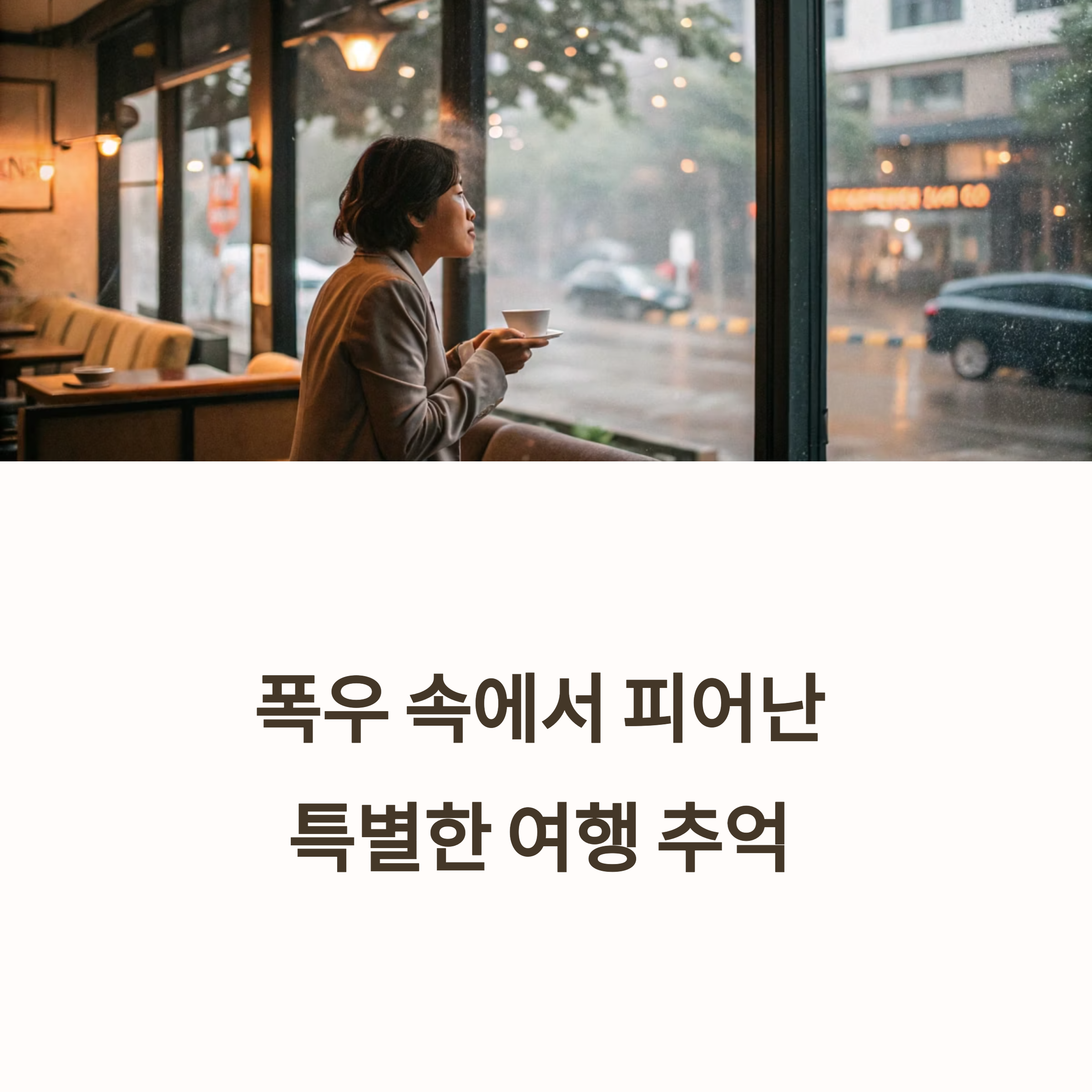 젖은 여행길에서 피어난 추억