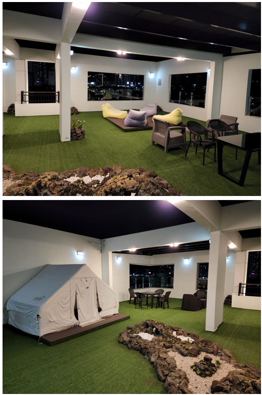 춘천 호텔인트로 옥상 정원