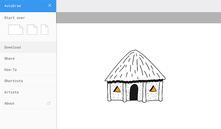 오토드로우-메뉴-선택-화면