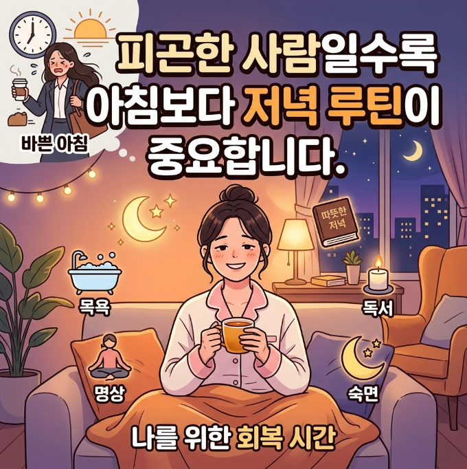 피곤한 사람일수록 아침보다 저녁 루틴이 중요합니다