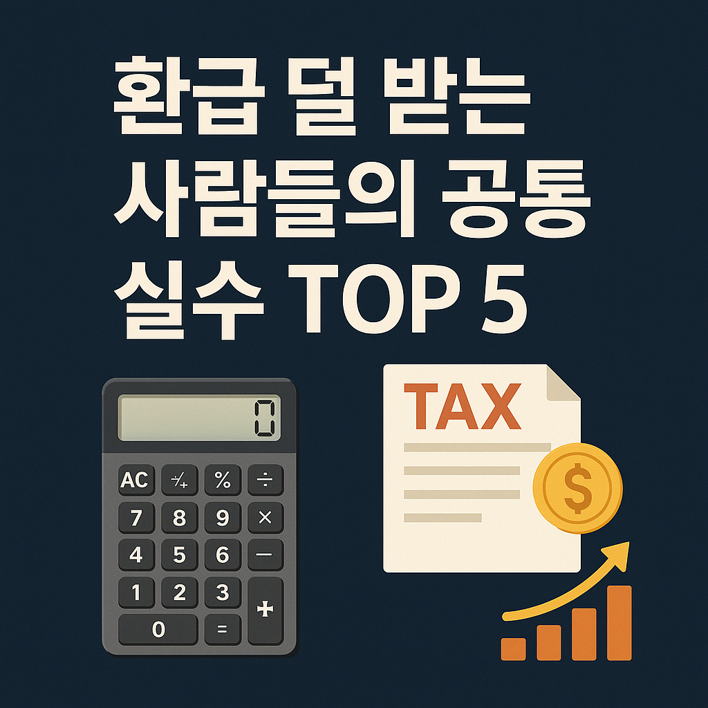 연말소득공제!!! 환급 덜 받는 사람들의 공통 실수 TOP 5