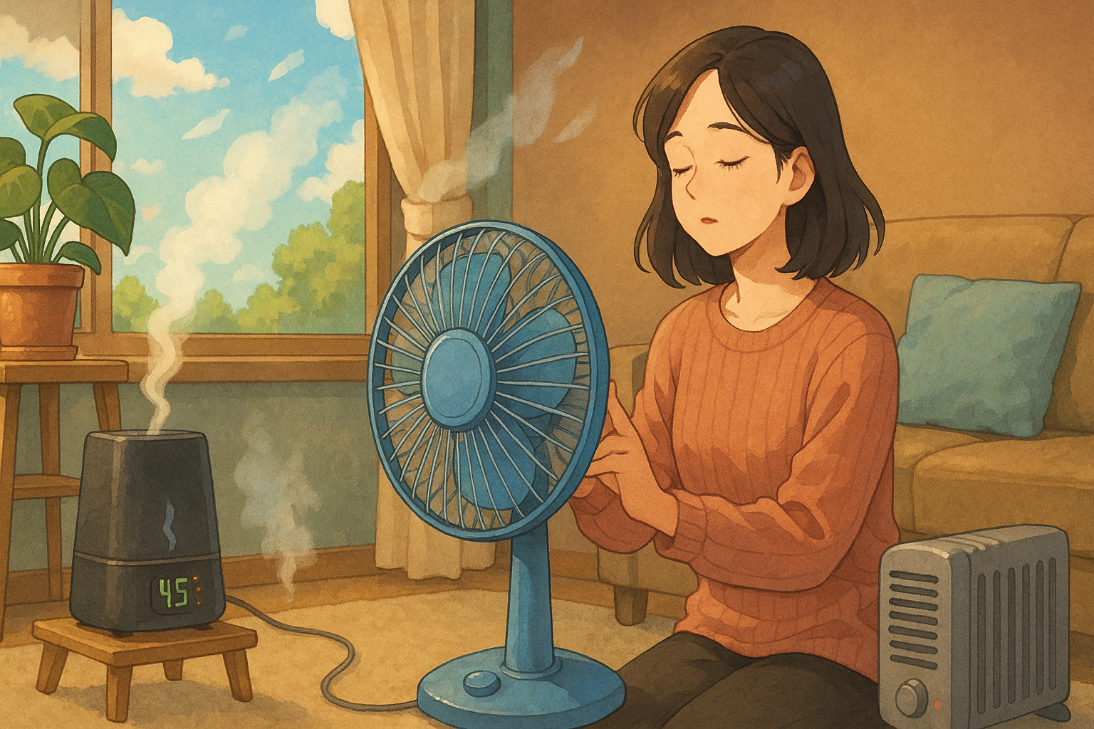 안구건조증의 주요 원인 중 하나는 건조한 실내 환경