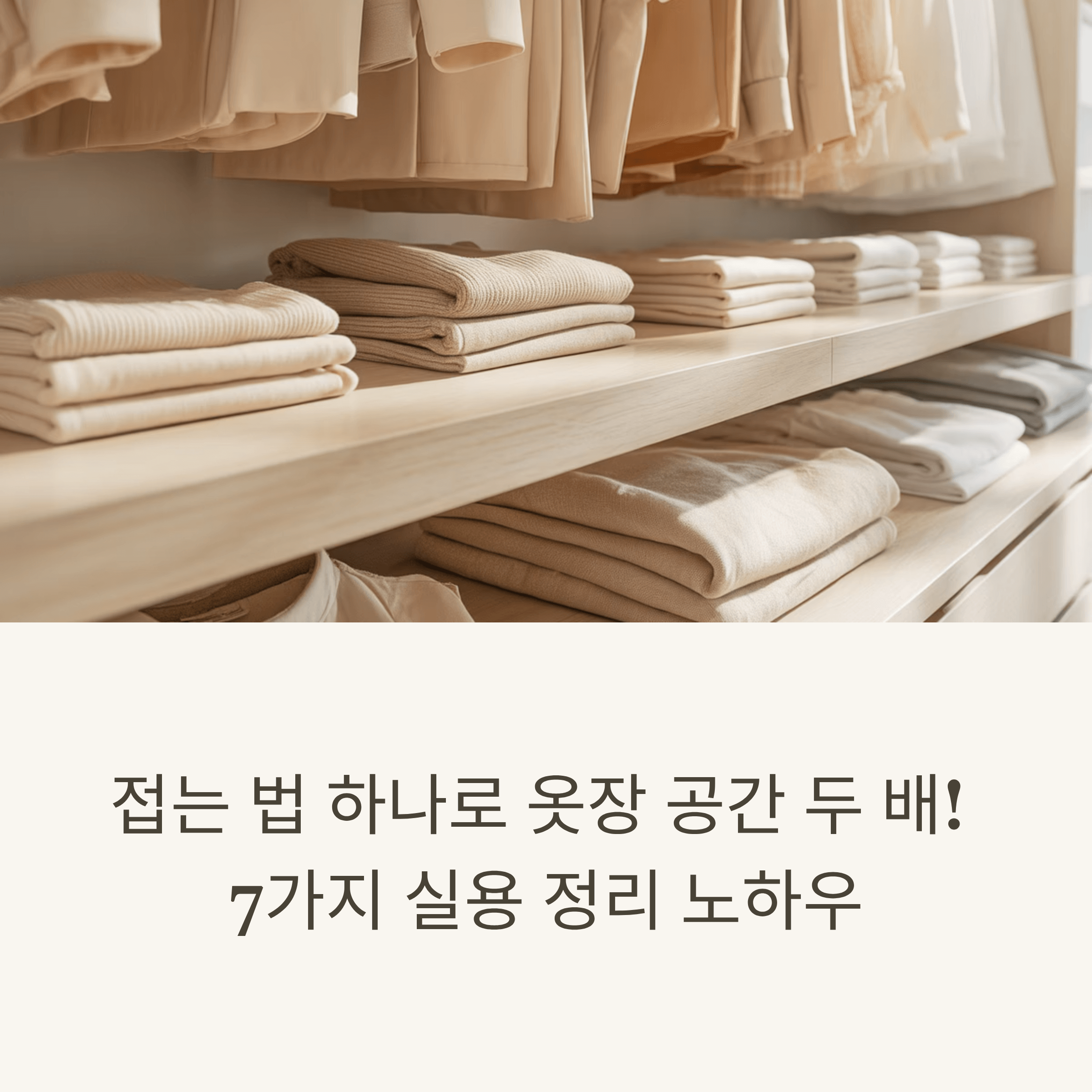 접는 법 하나로 옷장 공간이 두 배! 7가지 팁