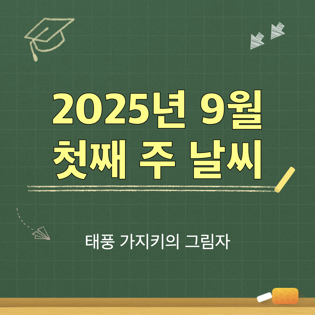 2025년9월첫째주날씨