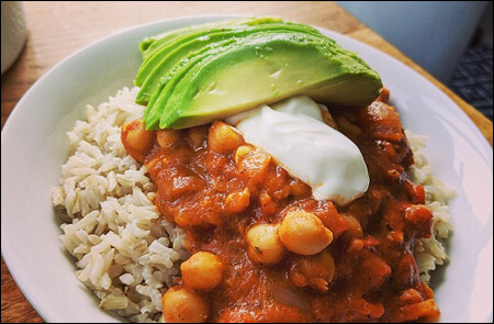 병아리콩이 들어간 레드 커리