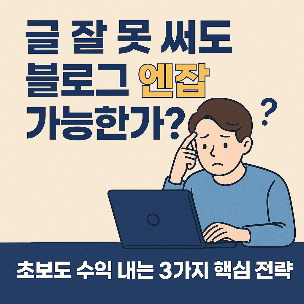 글 못 써도 블로그엔잡(N잡) 가능? 초보도 수익 내는 3가지 핵심 전략
