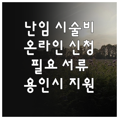 2025 용인시 난임 시술비 지원: ..