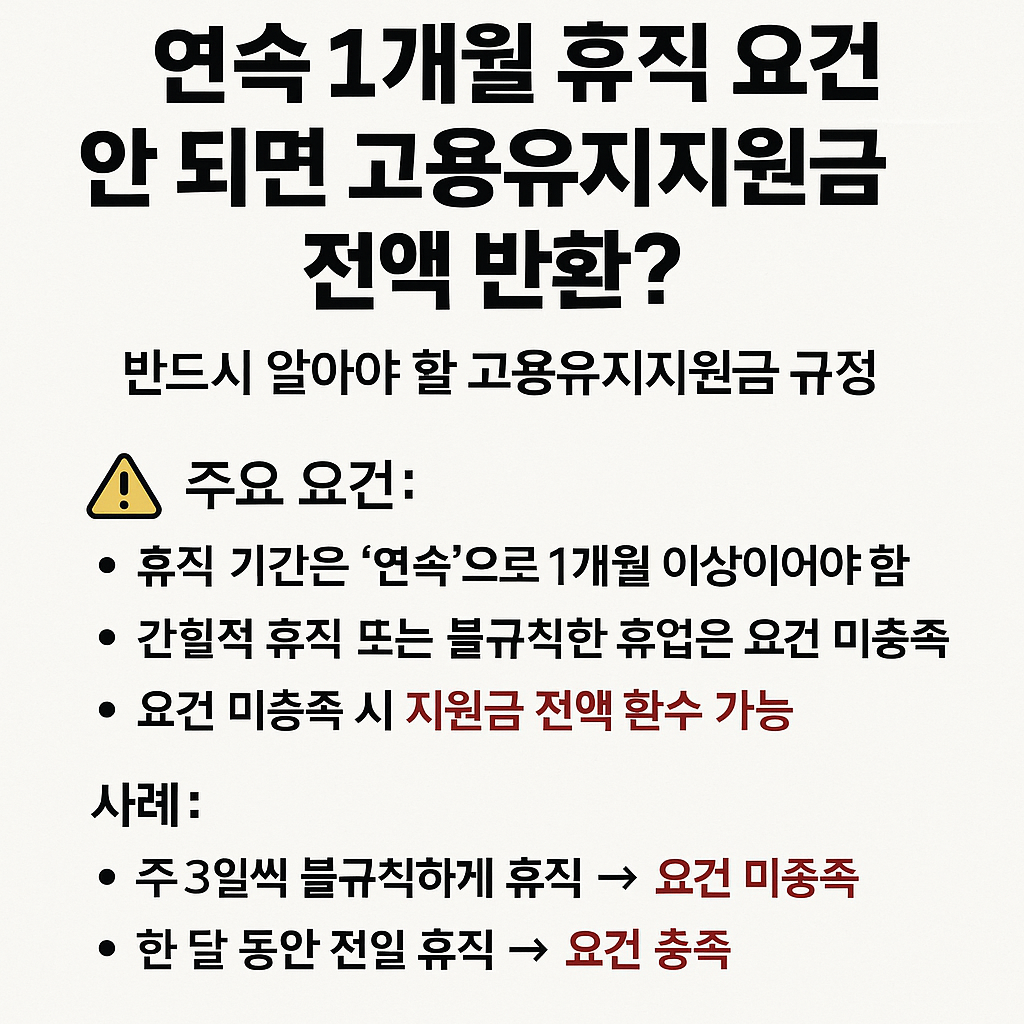 고용유지지원금 규정