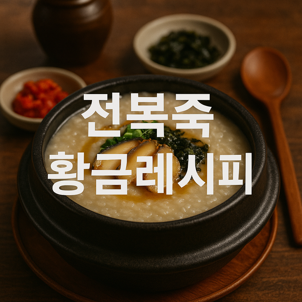 전복죽 황금레시피