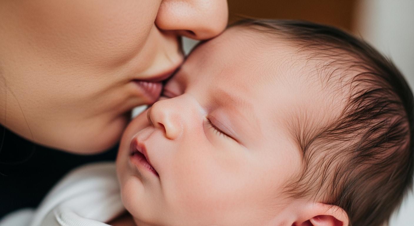 신생아 뽀뽀