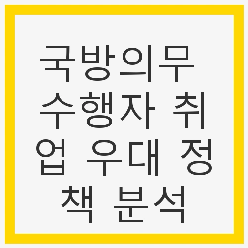 국방의무 수행자 취업 우대 정책 분석