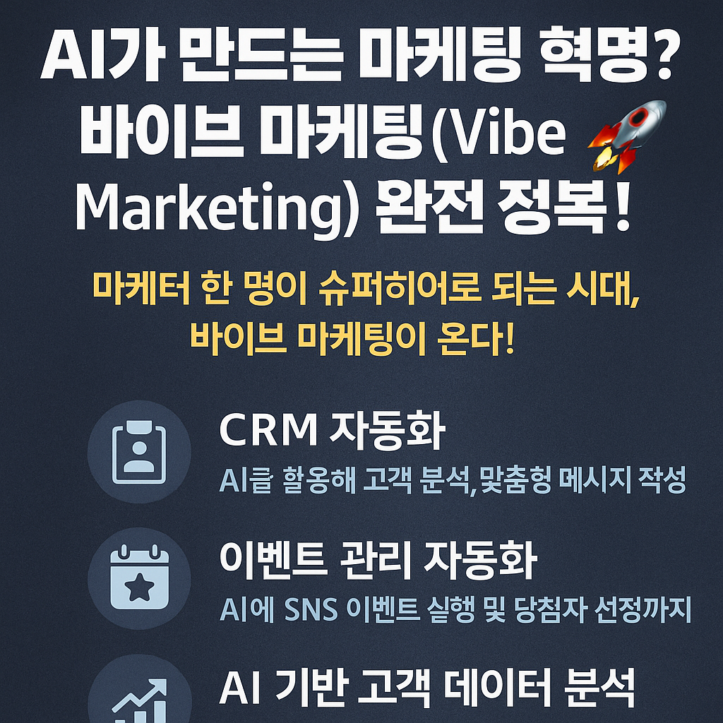 AI가 만드는 마케팅 혁명?! 바이브 마케팅(Vibe Marketing) 완전 정복!