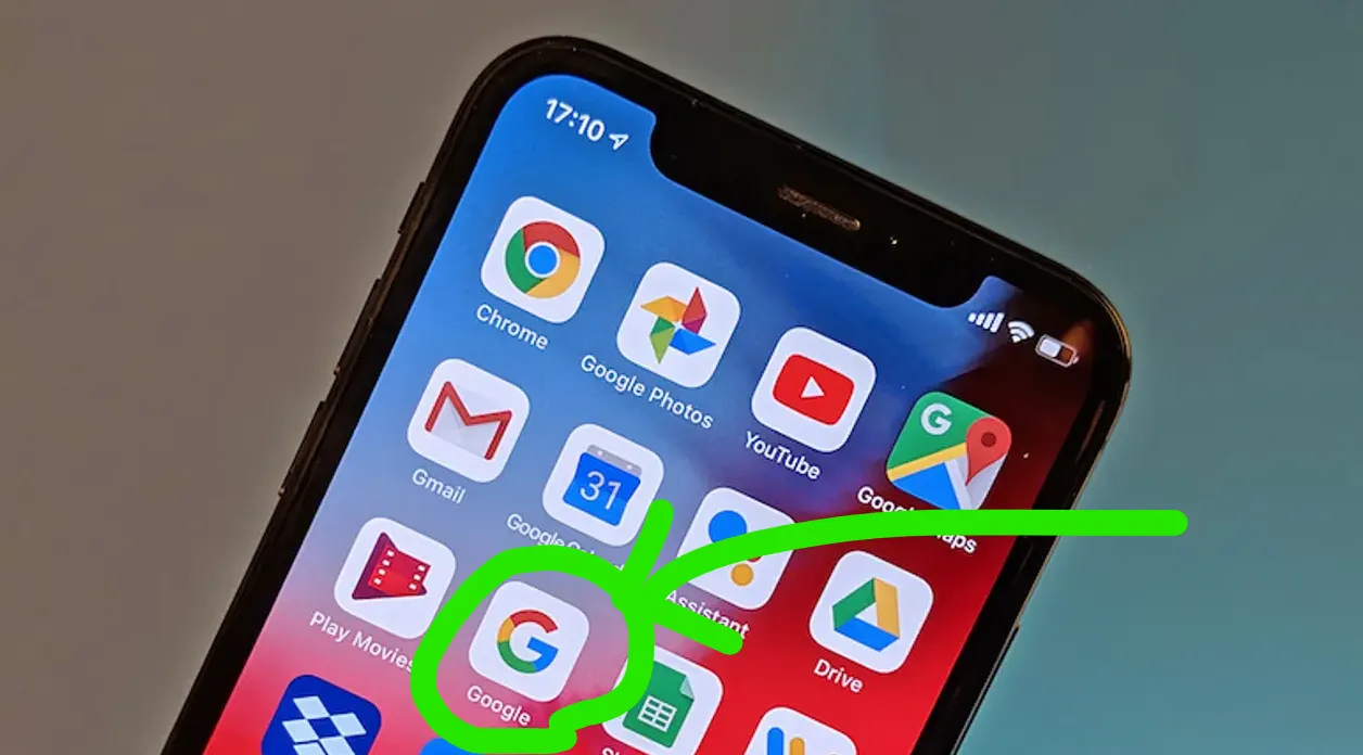 STEP 1 : Google 앱을 다운로드한 뒤 실행하세요