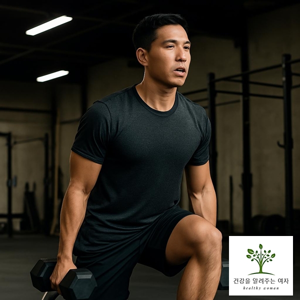 운동하는 건강한 남자