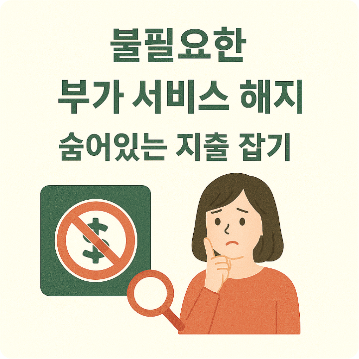 불필요한 부가 서비스 해지: 숨어있는 지출 잡기