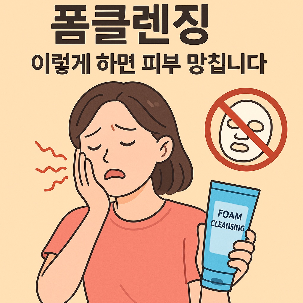 폼클렌징, 이렇게 하면 피부 망칩니다 (잘못된 습관 & 세안 후 마스크팩 활용)