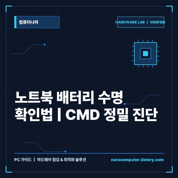 노트북 배터리 수명 확인하는 2가지 방법 및 효율 진단 가이드 - 대표