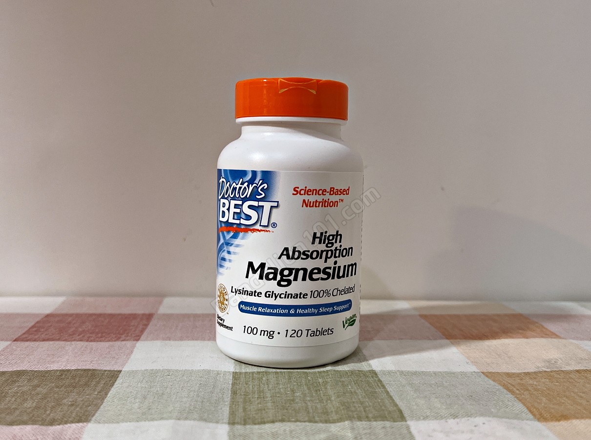 닥터스 베스트, 고흡수 마그네슘, 라이시네이트 글리시네이트 100% 킬레이트화 100mg, 120정 ( Doctor's Best, High Absorption Magnesium, Lysinate Glycinate 100% Chelated 100 mg, 120 Tablets)