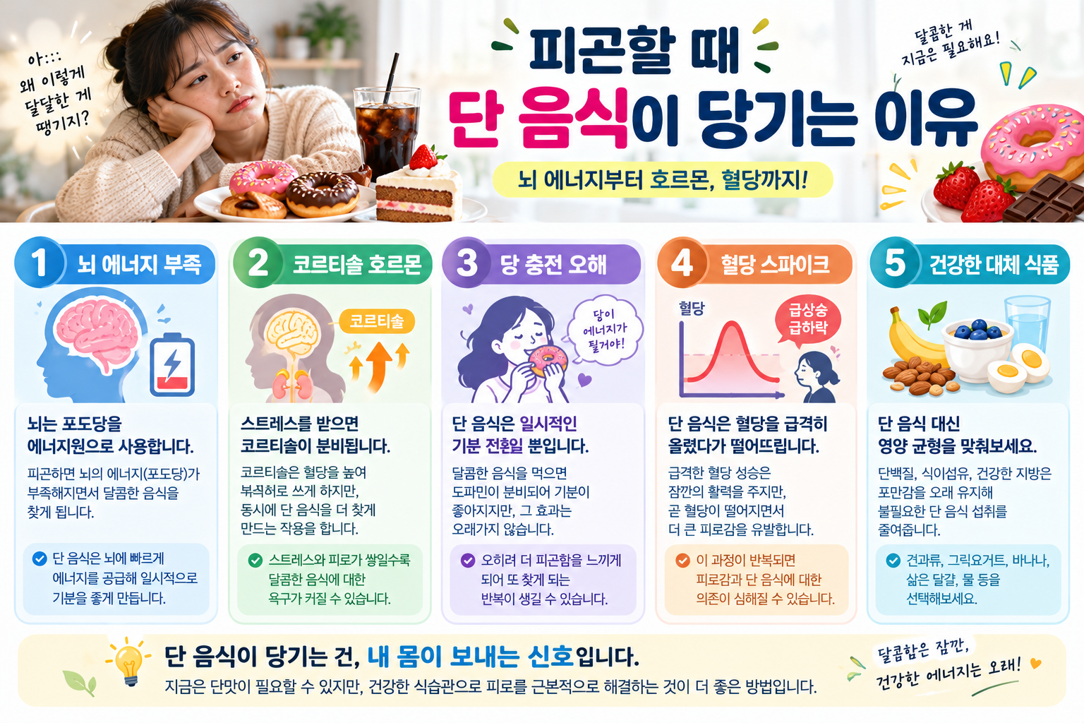 피곤할 때 단 음식이 당기는 이유