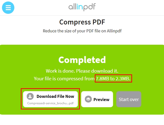 변환된 파일 다운로드