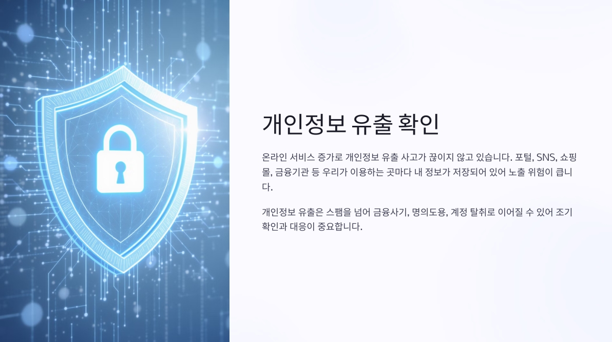 개인정보 유출 확인법