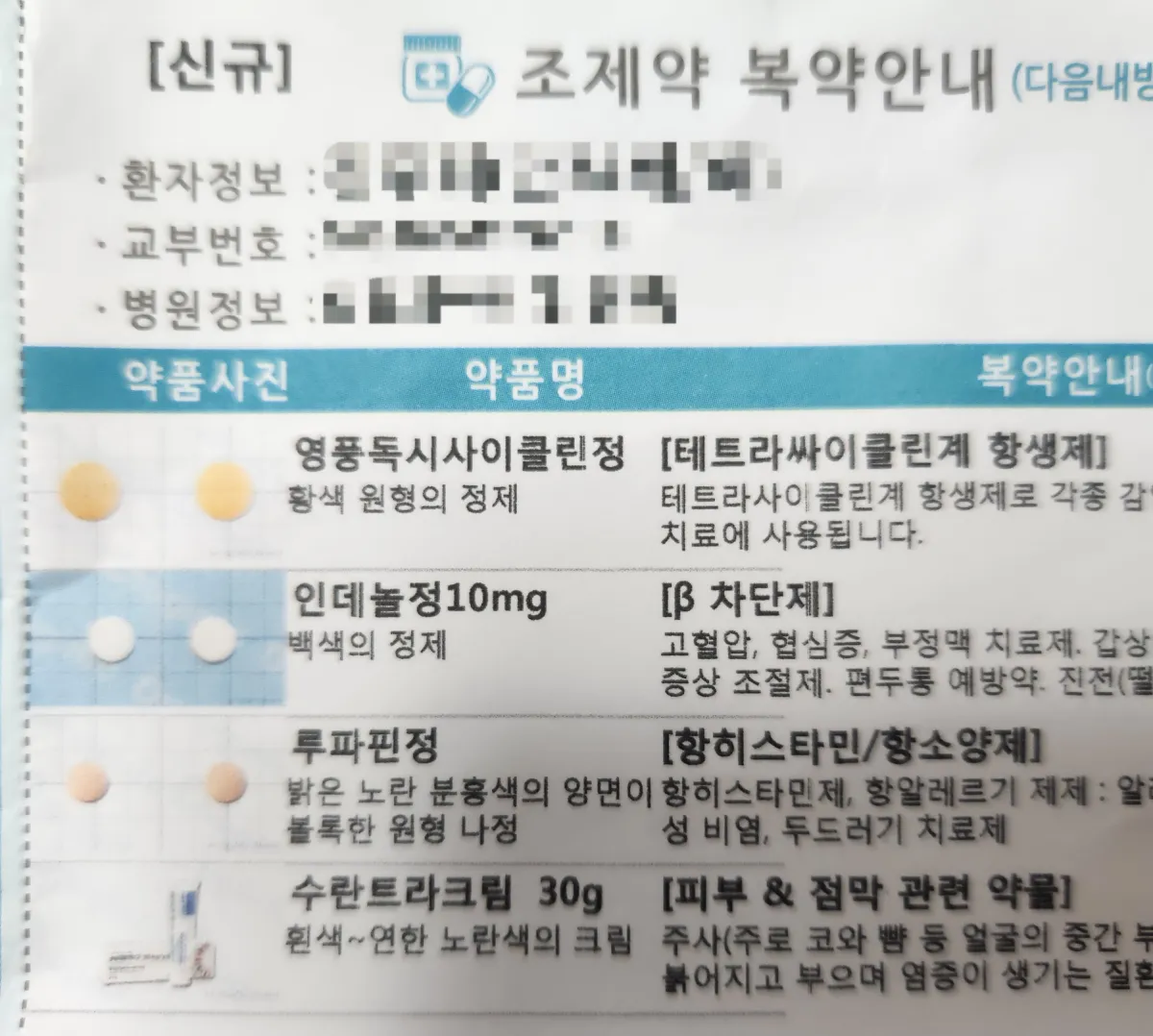 주사피부염으로-처방-받은-약-항생제와-수란트라