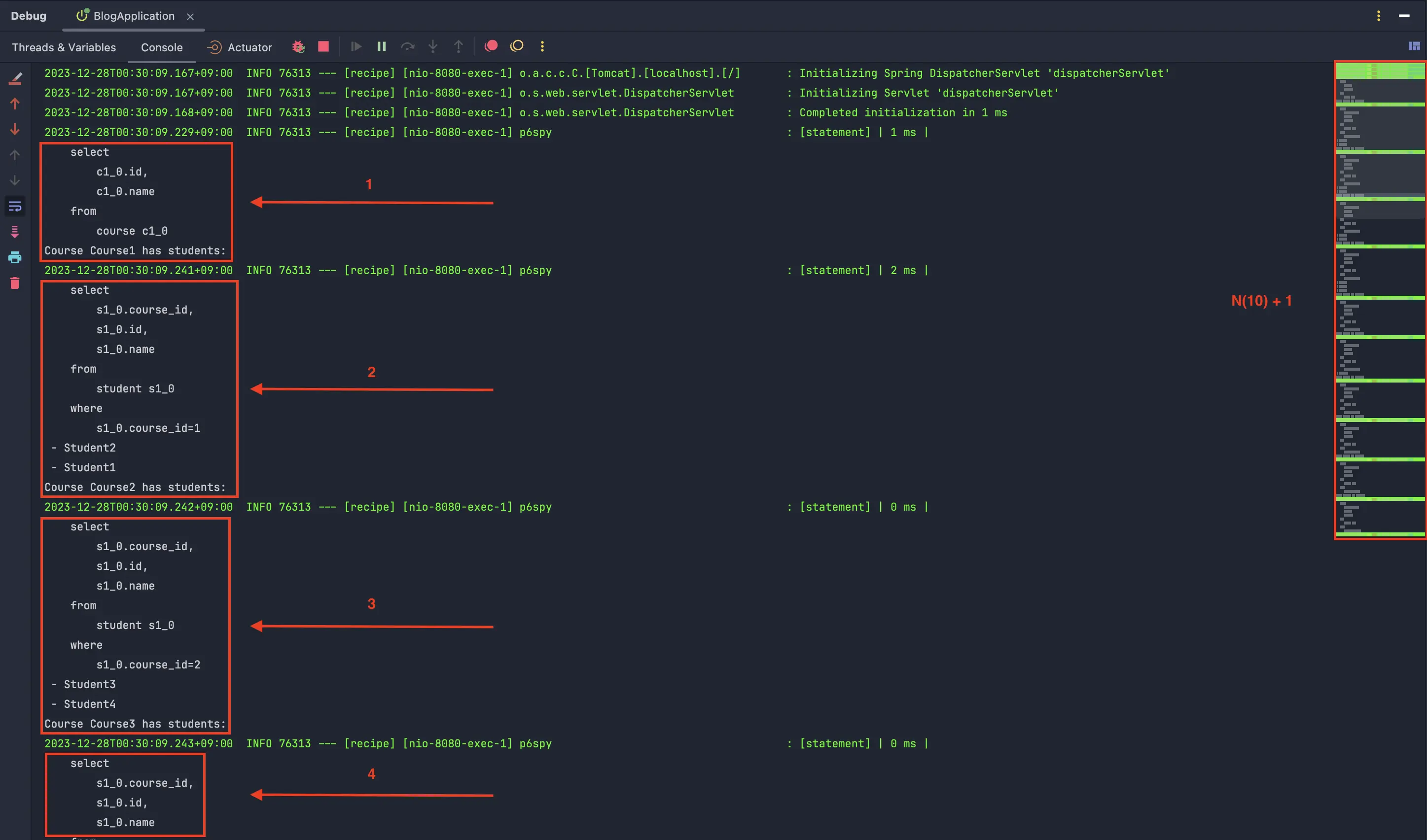jpa의 실제 sql 로그 확인
