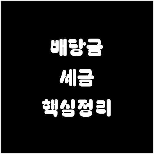 미국 주식 투자 배당금 세금 총정리..