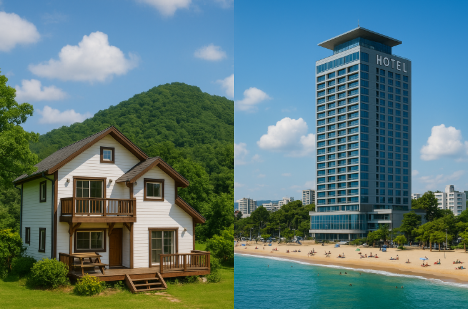 숲속 펜션 과 바다 호텔